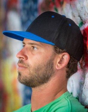 Bronx Original Flat Peak Dual Color, Black/Lime – Result Headwear (3)