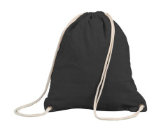 Stafford Cotton Drawstring Tote, black