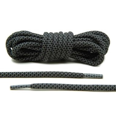 Reflective shoelaces, black – 120 cm