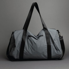 Reflective barrel bag, silver