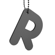 Reflective letter R