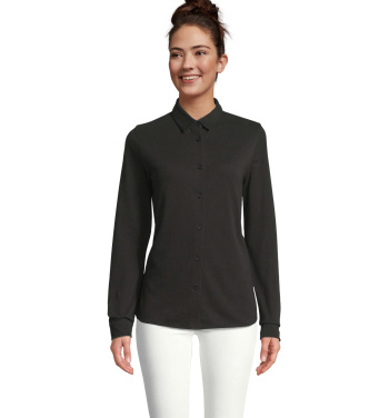 BASILE WOMEN SHIRT, Deep Black, S, product image (3)