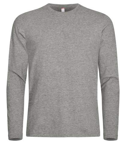 Premium Fashion-T L/S, Grey Melange – Clique (1)