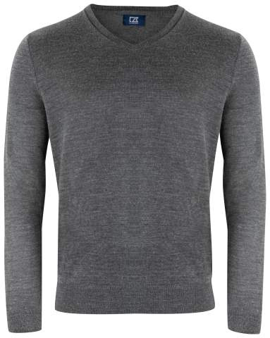 Vernon V-neck Men, Anthracite Melange - Cutter & Buck (1)