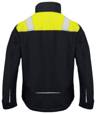 5438 PADDED JACKET COTTON, Black/Yellow – ProJob (3)