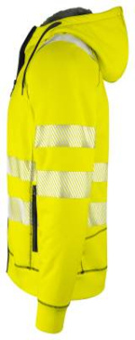 6130 HOODJACKET PILÉ EN ISO 20471 CLASS 3/2, Yellow/Black – ProJob (3)