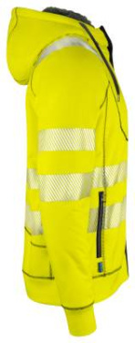 6130 HOODJACKET PILÉ EN ISO 20471 CLASS 3/2, Yellow/Black – ProJob (4)