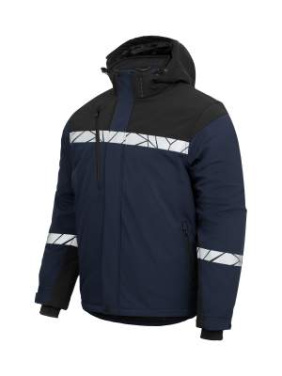 7413 SOFTSHELL JACKET, PADDED 9910-VIZ, Navy/Black - ProJob (2)