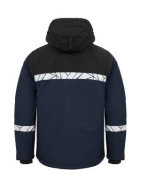 7413 SOFTSHELL JACKET, PADDED 9910-VIZ, Navy/Black - ProJob (4)
