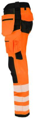 6573 WAISTPANT STRETCH EN ISO 20471 CLASS 2, Orange/Black - ProJob (4)