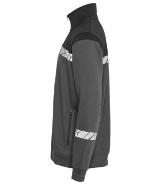 7102 SWEATSHIRT 1/2 ZIP 9910-VIZ, Grey/Black - ProJob (2)