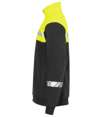 7102 SWEATSHIRT 1/2 ZIP 9910-VIZ, Black/Yellow - ProJob (3)