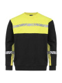 7101 SWEATSHIRT 9910-VIZ, Black/Yellow