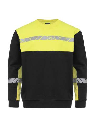 7101 SWEATSHIRT 9910-VIZ, Black/Yellow - ProJob (1)