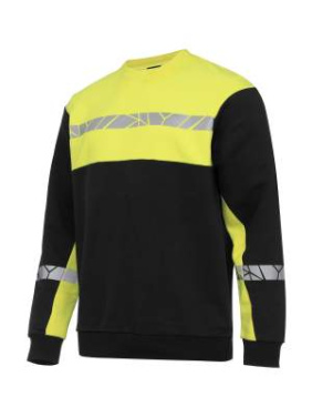 7101 SWEATSHIRT 9910-VIZ, Black/Yellow - ProJob (4)