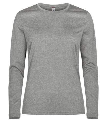 Basic Active-T L/S Women, Grey Melange - Clique (1)
