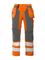 6506 WAISTPANTS EN ISO 20471 CLASS 2, Orange/Grey