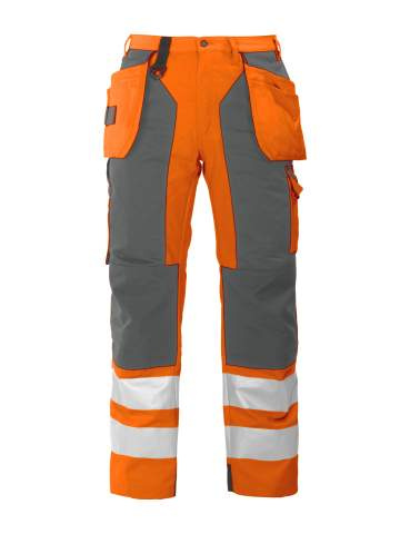 6506 WAISTPANTS EN ISO 20471 CLASS 2, Orange/Grey - ProJob (1)