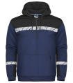 7104 HOODJACKET 1/2 ZIP 9910-VIZ, Navy/Black