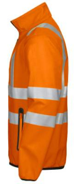 6412 SOFTSHELL JACKET EN ISO 20471 CLASS 3, Orange/Black – ProJob (3)