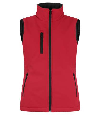 Padded Softshell Vest Women, Red - Clique (1)
