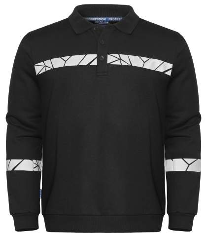 7100 POLO SWEATSHIRT 9910-VIZ, Black - ProJob (1)