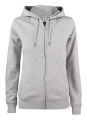 Premium OC Hoody Full Zip Women, grey melange