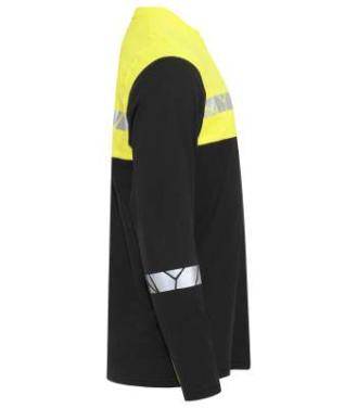 7002 T-SHIRT LONG SLEEVE 9910-VIZ, Black/Yellow - ProJob (2)