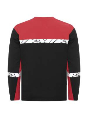 7002 T-SHIRT LONG SLEEVE 9910-VIZ, Black/Red - ProJob (4)