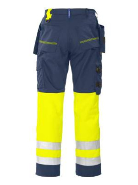 6502 WAISTPANTS EN ISO 20471 CLASS 1, Yellow/Navy - ProJob (4)