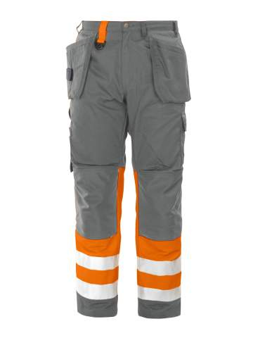 6502 WAISTPANTS EN ISO 20471 CLASS 1, Orange/Grey - ProJob (1)