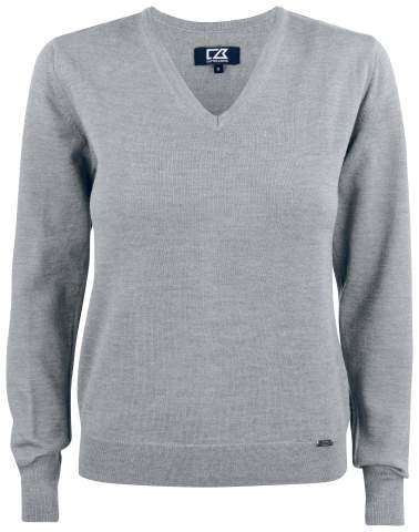 Everett V-neck Women, Grey Melange - Cutter & Buck (1)