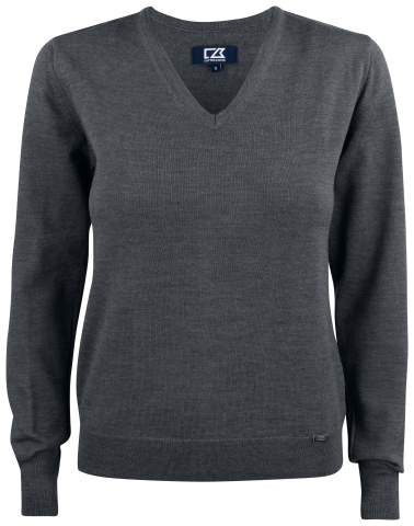 Everett V-neck Women, Anthracite melange - Cutter & Buck (1)