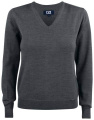 Everett V-neck Women, Anthracite melange