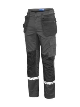 7509 WORKPANT (kneeprotector pockets + hp) 9910-VIZ, Grey/Black - ProJob (2)