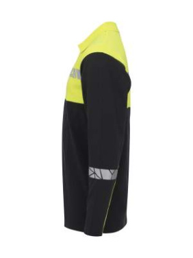 7004 PIQUE LONG SLEEVE 9910-VIZ, Black/Yellow - ProJob (4)