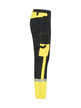 7508 WORKPANT (knee protector pockets) 9910-VIZ, Black/Yellow - ProJob (3)