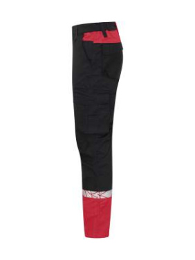 7508 WORKPANT (knee protector pockets) 9910-VIZ, Black/Red - ProJob (4)
