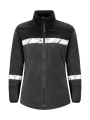 7301 FLEECE JACKET WOMEN 9910-VIZ, Grey/Black