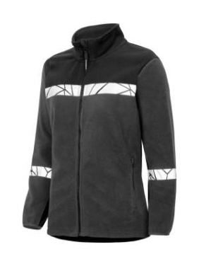 7301 FLEECE JACKET WOMEN 9910-VIZ, Grey/Black - ProJob (3)