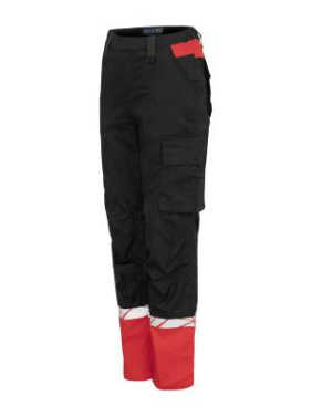7512 WORKPANT WOMEN (kneeprotector pockets) 9910-VIZ, Black/Red - ProJob (3)