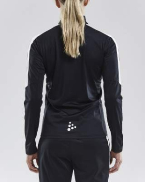 Progress Halfzip LS Tee W, Black/White - Craft (3)