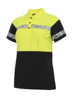 7006 PIQUE WOMEN 9910-VIZ, Black/Yellow - ProJob (4)