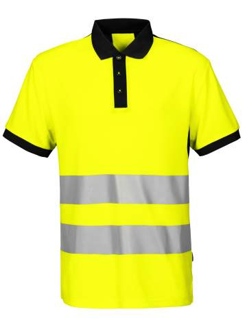 6008 PIQUÉ EN ISO 20471 CLASS 2, Yellow/Black – ProJob (1)