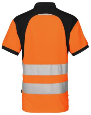 6008 PIQUÉ EN ISO 20471 CLASS 2, Orange/Black – ProJob (2)