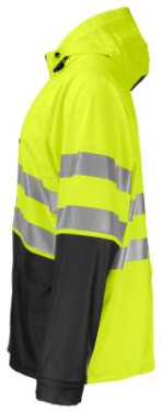 6431 RAIN JACKET SHORT EN ISO 20471 CLASS 3/2, Yellow/Black - ProJob (3)