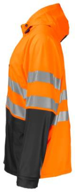 6431 RAIN JACKET SHORT EN ISO 20471 CLASS 3/2, Orange/Black - ProJob (3)