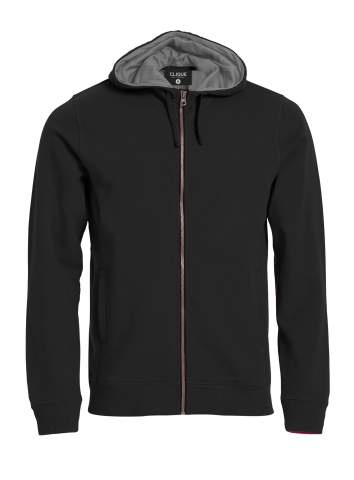 Classic Hoody Full Zip, black – Clique (1)