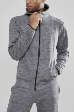 Leisure Full Zip Hood M, Darkgrey melange - Craft (4)