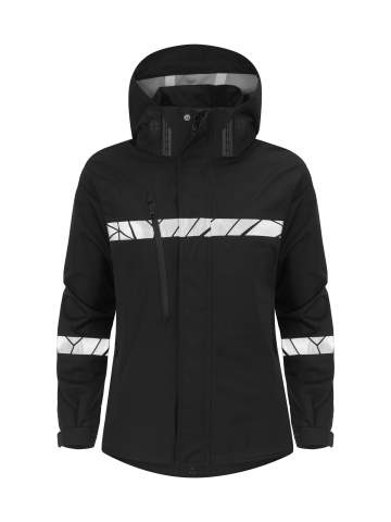 7419 SHELL JACKET WOMEN 9910-VIZ, Black - ProJob (1)